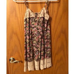 Heritage 1981 crochet floral daytime dress, small